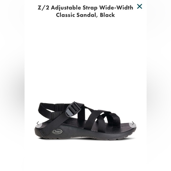 New Chaco Z/Cloud 2 Adjustable Strap, Wide Width, Black - Picture 1 of 7